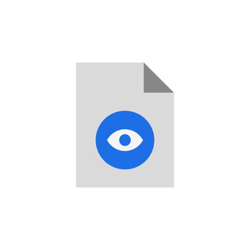 File preview icon in flat colorful symbol for document viewing