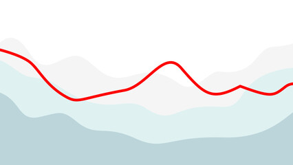 Modern geometric background with vibrant cloud grey and light blue flowing shapes. Elegant crimson ribbon wave for digital marketing, scientific art, and contemporary cover design.  © faizimunir