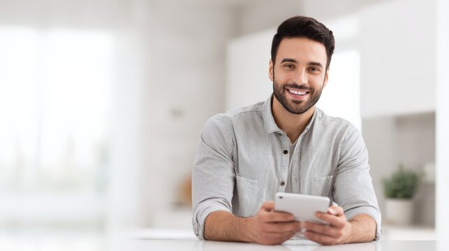 男性がタブレットを使用