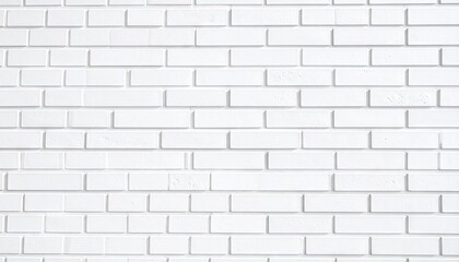 Obraz premium Clean white brick wall texture for background and design elements