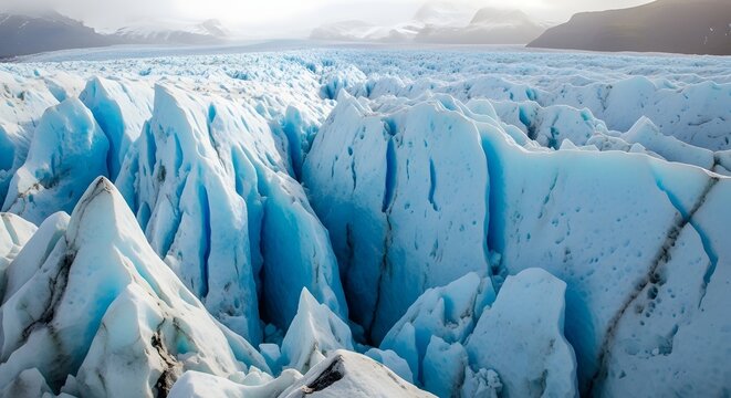 Antarctic glacial ice formations vast blue landscape vista