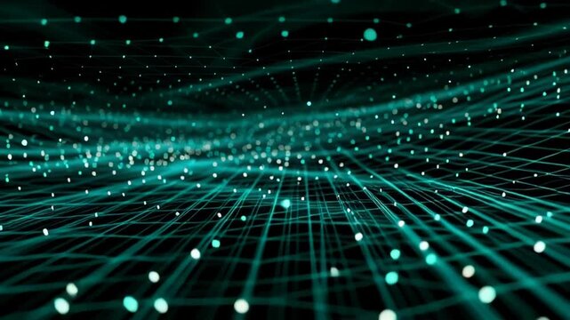 A dynamic digital display of intricate, interconnected lines and luminous points, evoking a sense of data flow and technological advancement.
