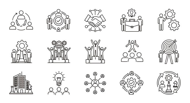 Collage of People Interacting in Group Settings and Workplace Meetings.