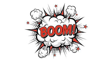 Boom Comic Book Speech Bubble Explosion © Romadon