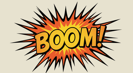 Retro Comic Book Boom Explosion Sound Effect © Romadon