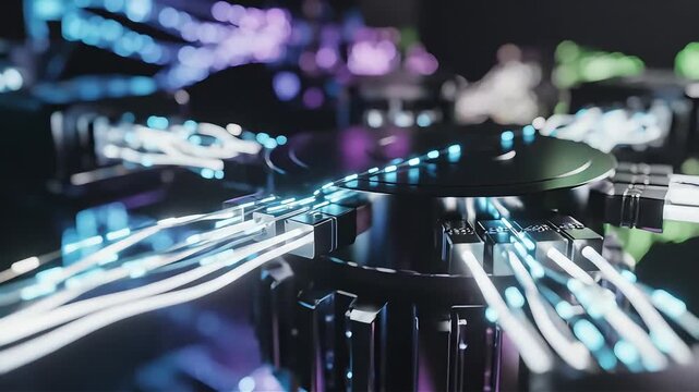 Macro Close-Up Data Flow Through Automation Nodes