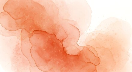 Fototapeta premium Soft peach watercolor abstract background with blended orange hues
