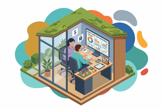 Couple Planning Smart Home Mortgage and Family Financial Investment