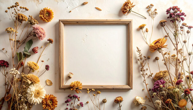 Wooden frame floral arrangement