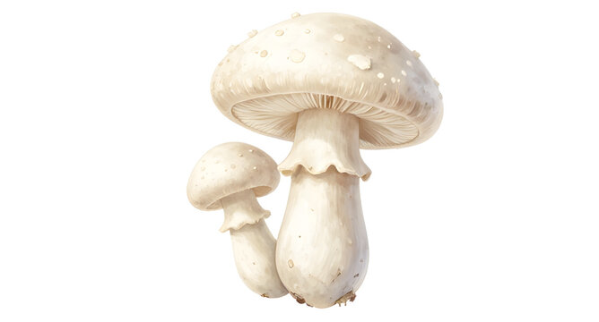 white button mushrooms illustration, agaricus bisporus cluster, fresh mushroom isolated, edible fungi graphic, organic food illustration, farm mushroom design, cooking ingredient clipart, healthy vege