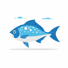 Obraz premium Blue Fish Illustration