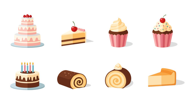 Assorted Desserts: Cakes, Cupcakes, and Slices