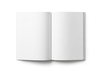 Fototapeta premium Open blank white notebook pages with clean edges