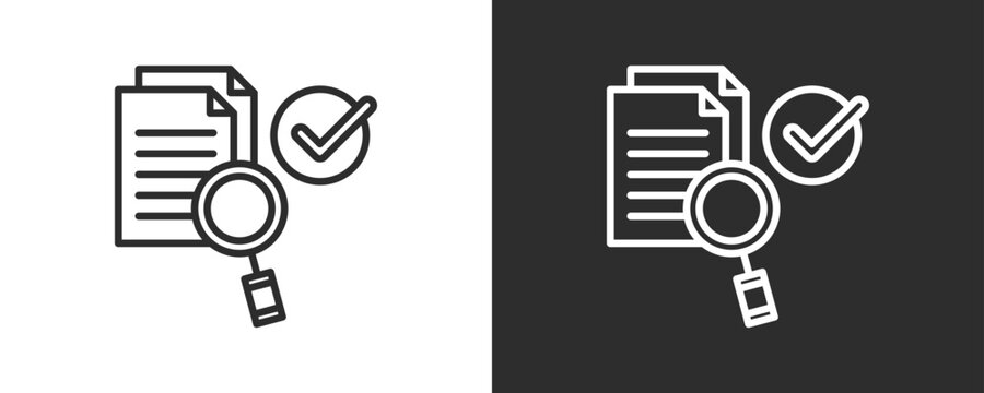 Validation Icon Set Vector Collection Isolated In Black And White
