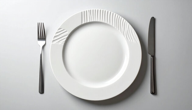 Empty plate setting