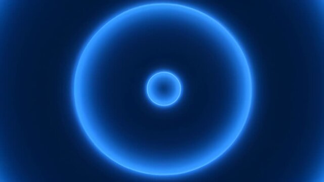 Abstract Blue Circular Concentric Light Background With Elegance Business Glow Ring, Modern Digital Design, Calm Dark Circle Shape, Searchable SEO Title