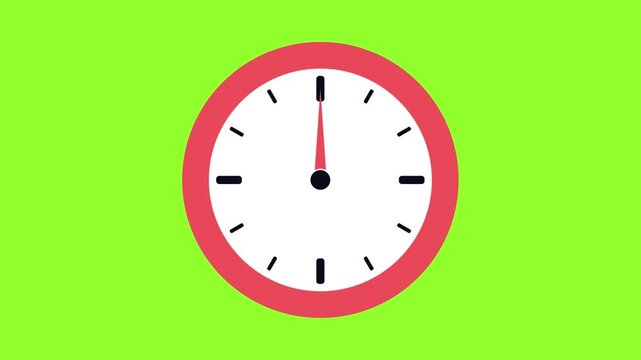 1 Hours fast clock time watch countdown and motion design video