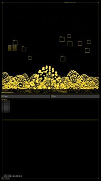 Split Yellow LiDAR Point Cloud HUD