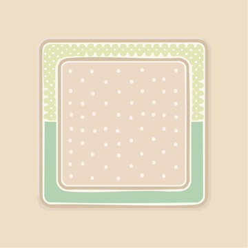 Cute Polka Dot Frame with Decorative Border