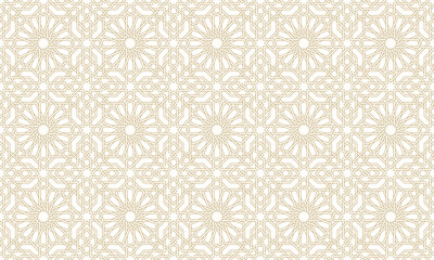 Fototapeta premium Seamless geometric pattern in authentic arabian style.