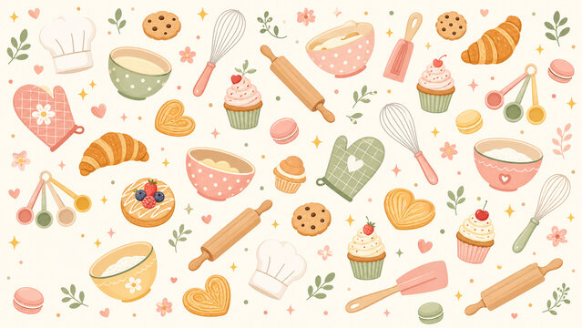 seamless pattern with sweets