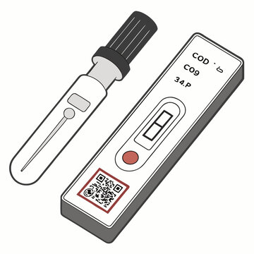 Covid-19 rapid antigen test kit with tube