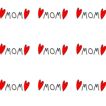 Ilustraci&oacute;n de un  Patr&oacute;n con la palabra madre en un fondo blanco para ser utilizado el d&iacute;a de la madre