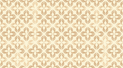 Vintage cream damask wallpaper texture with ornate floral pattern and subtle distressed elegance. © bohey