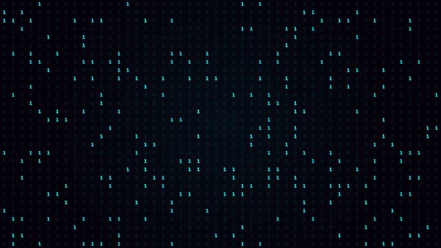 Dynamic Digital Binary Code Animation for Technology and Data Themes