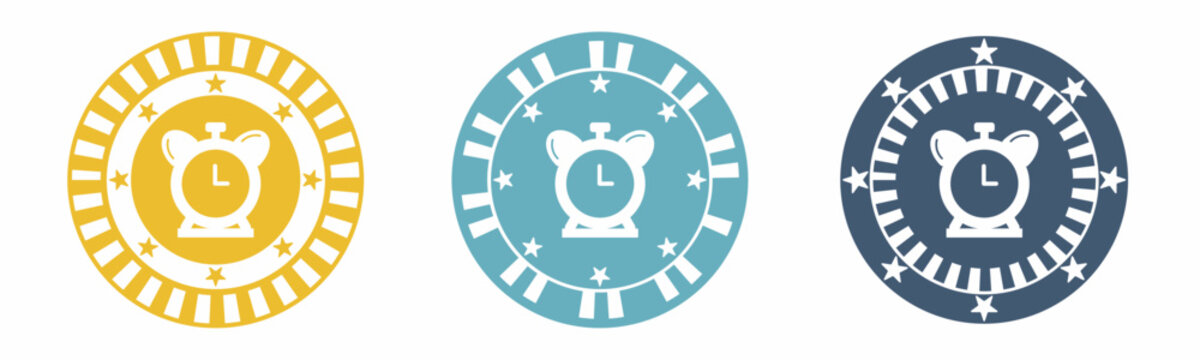 Clock icon. Clock illustration label design. Design for business. Vector illustration.