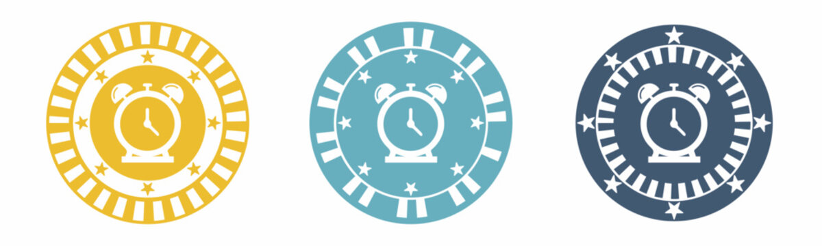 Clock icon. Clock illustration label design. Design for business. Vector illustration.