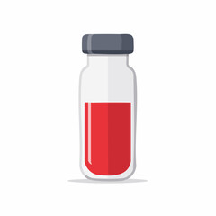 Obraz premium Red Liquid in Medical Vial