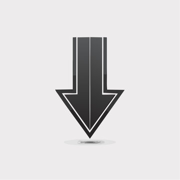 Dark Gray Arrow Pointing Down