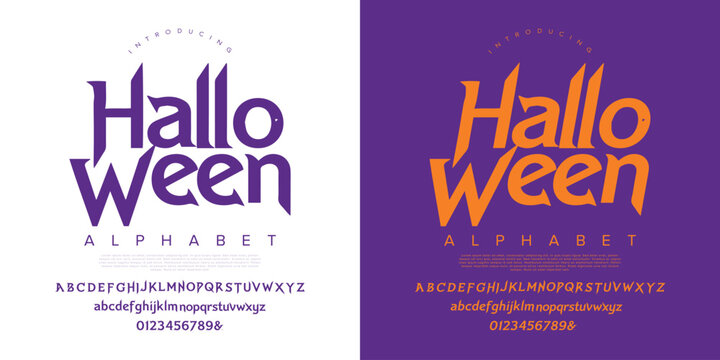 Halloween Alphabet Spooky Display Font for Horror Party Poster Design Scary Branding and Gothic Lettering