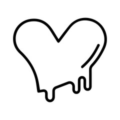 Obraz premium Melting Heart Line Art