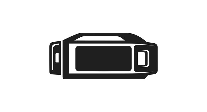 Portable bluetooth speaker silhouette in black on a white background high quality professional detailed modern elegant stylish clean crisp