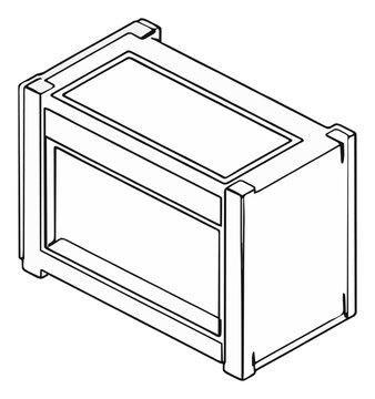 Minimalist amplifier line art icon design. Generative AI