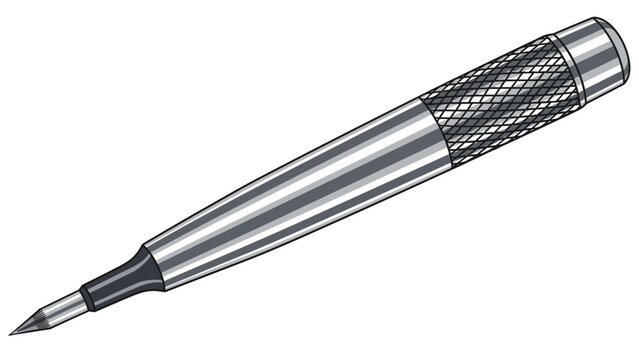Precision metal scribe tool with knurled grip