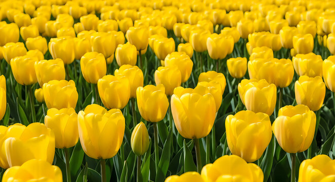 Large group of yellow Lego minifigures standing together in rows