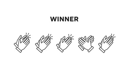 Fototapeta premium Hands clapping in celebration together.