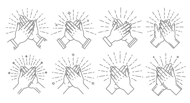 Hands in prayer gesture together.