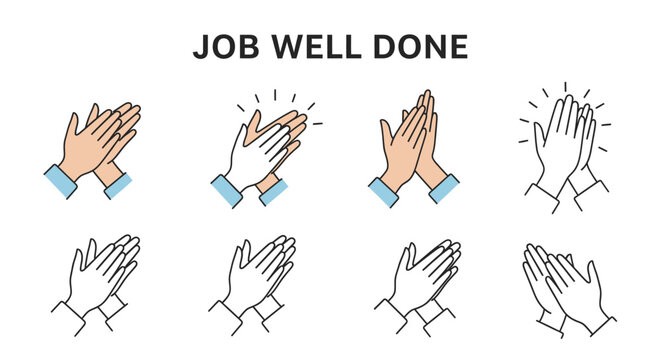 Hands showing applause and appreciation gestures.