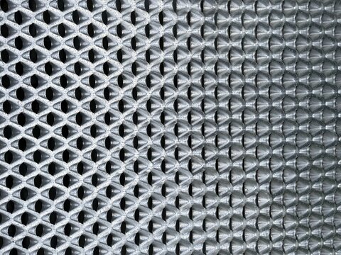 Industrial Silver Perforated Expanded Metal Mesh Texture Background