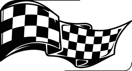 Checkered Racing Finish Line Flag. © Dandi