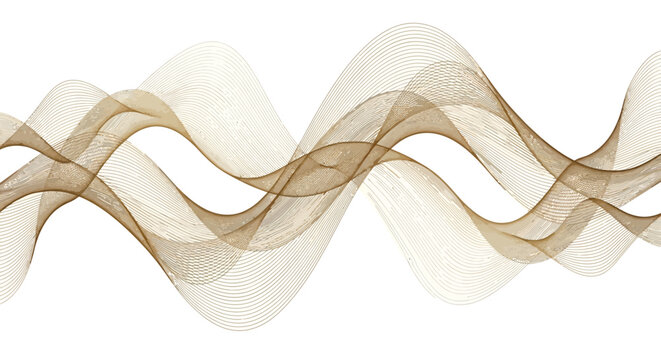 Abstract gold wave background with flowing lines, elegant golden smoke vector illustration, luxury silk texture pattern for premium branding