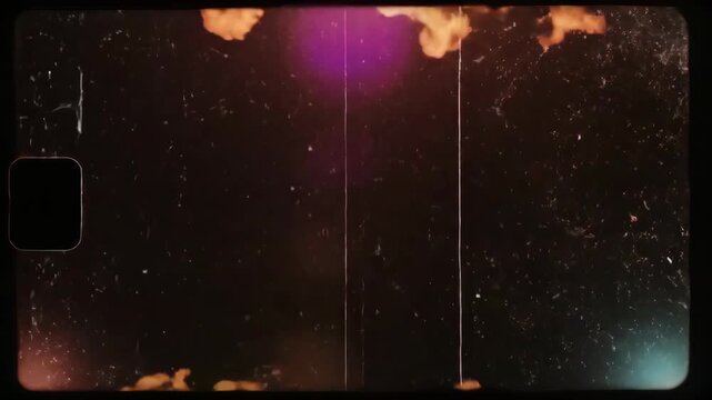 Vintage Film Overlay with Light Leaks and Scratches for Retro Video Effects.