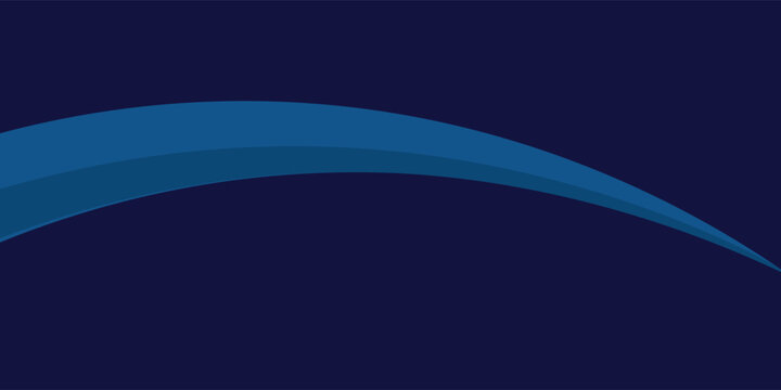 Vector blue line background curve element with black space for text and message design, overlapping layers