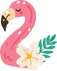 Naklejka premium Cute Flamingo Clipart