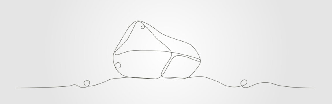 continues abstract big stone line art vector illustration background design