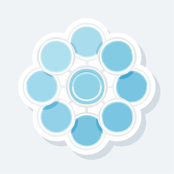 Abstract Circular Infographic Template with Copy Space